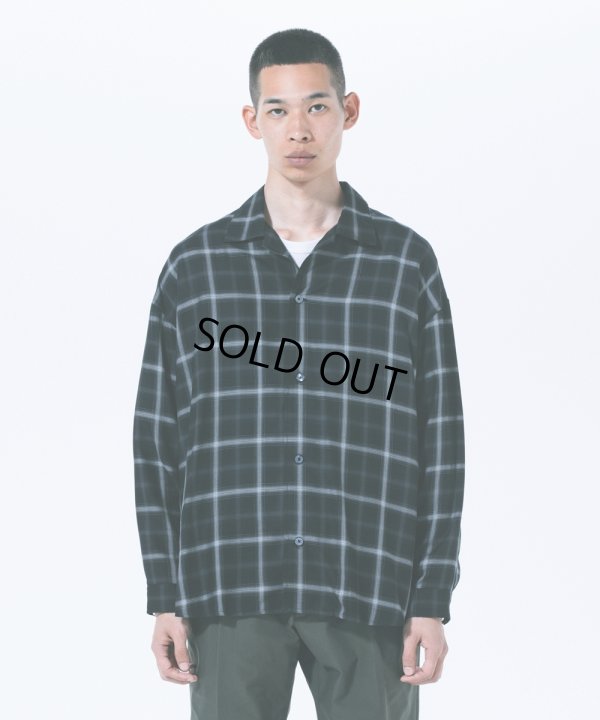画像4: ROTTWEILER/R9 CHECK SHIRT（BLACK） 【40%OFF】［チェックオープンカラーシャツ-23秋冬］