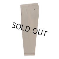 WACKO MARIA/DORMEUIL / PLEATED TROUSERS（TYPE-2）（BEIGE）［ワンタックスラックス(TYPE-2)-23春夏］