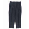 画像2: WACKO MARIA/DORMEUIL / STRIPED PLEATED TROUSERS（TYPE-2）（BLUE）［ワンタックスラックス(TYPE-2)-23春夏］ (2)