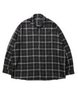 画像1: ROTTWEILER/R9 CHECK SHIRT（BLACK） 【30%OFF】［チェックオープンカラーシャツ-23秋冬］ (1)