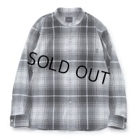RATS/STAND COLLAR CHECK SHIRT（GRAY CHECK） 【30%OFF】［スタンドカラーチェックシャツ-23春夏］