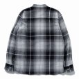 画像2: RATS/STAND COLLAR CHECK SHIRT（GRAY CHECK）［スタンドカラーチェックシャツ-23春夏］ (2)