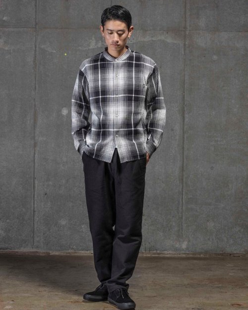 他の写真3: RATS/STAND COLLAR CHECK SHIRT（GRAY CHECK） 【30%OFF】［スタンドカラーチェックシャツ-23春夏］