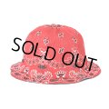 CHALLENGER/REVERSIBLE BANDANA HAT（RED）［リバーシブルバンダナハット-23秋冬］
