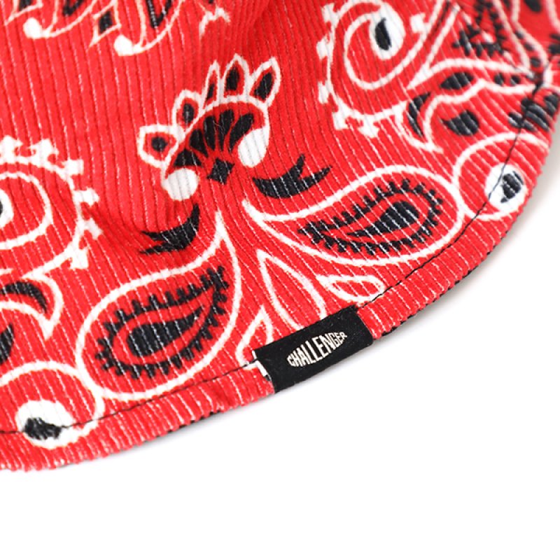 画像3: CHALLENGER/REVERSIBLE BANDANA HAT（RED）［リバーシブルバンダナハット-23秋冬］