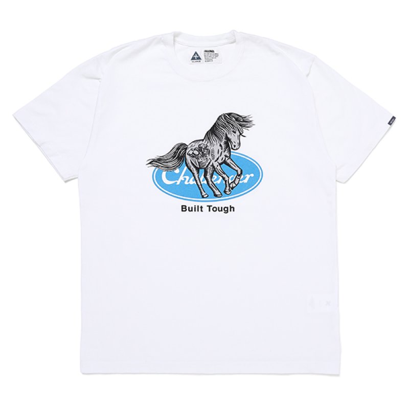 画像1: CHALLENGER/HORSE TEE（WHITE）［プリントT-23秋冬］