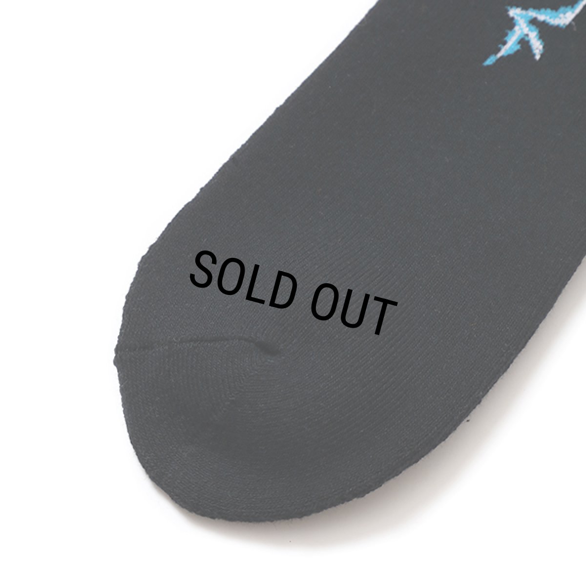 画像4: CHALLENGER/THUNDER SOCKS（BLACK）［サンダーソックス-23秋冬］ (4)