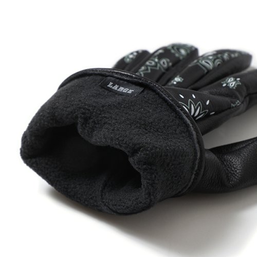 他の写真3: CHALLENGER/BANDANA LEATHER GLOVE（BLACK）［バンダナレザーグローブ-23秋冬］