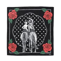 CHALLENGER/HORSE BANDANA（BLACK）［ホースバンダナ-23秋冬］