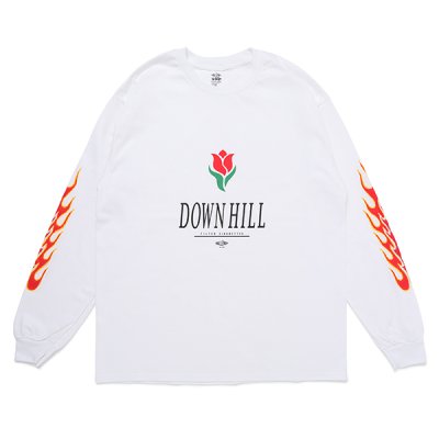 画像1: CHALLENGER/L/S DOWNHILL TEE（WHITE）［プリント長袖T-23秋冬］