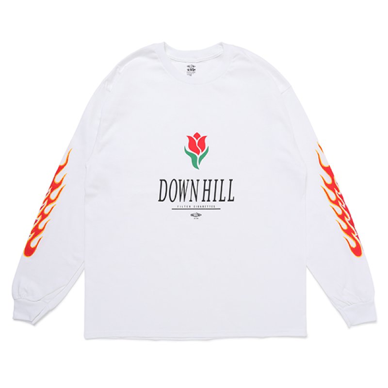 画像1: CHALLENGER/L/S DOWNHILL TEE（WHITE）［プリント長袖T-23秋冬］