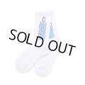 CHALLENGER/FLAMES SOCKS（WHITE）［フレイムスソックス-23秋冬］
