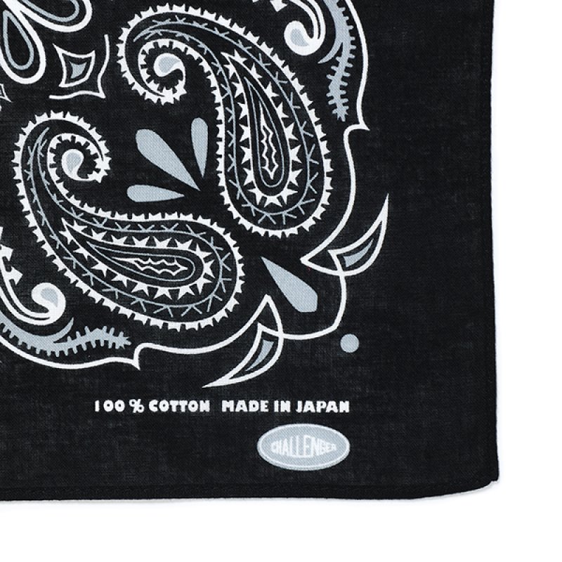 画像2: CHALLENGER/THE BANDANA（BLACK）［バンダナ-23秋冬］
