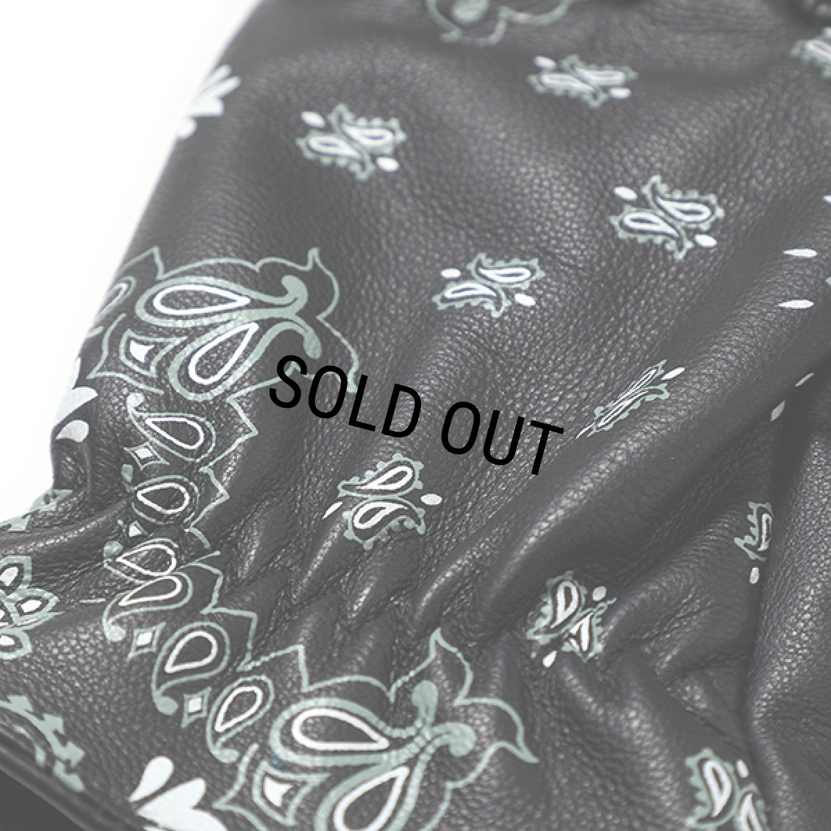 画像4: CHALLENGER/BANDANA LEATHER GLOVE（BLACK）［バンダナレザーグローブ-23秋冬］ (4)