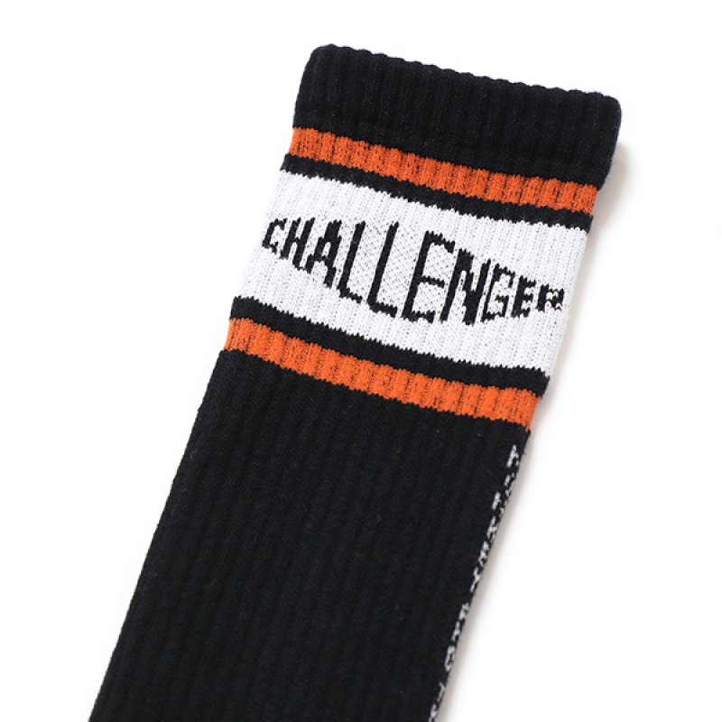 画像2: CHALLENGER/LOGO SOCKS（BLACK）［ロゴソックス-23秋冬］