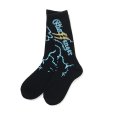 画像1: CHALLENGER/THUNDER SOCKS（BLACK）［サンダーソックス-23秋冬］ (1)