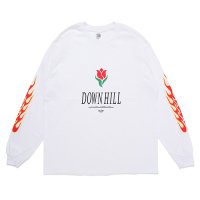 CHALLENGER/L/S DOWNHILL TEE（WHITE）［プリント長袖T-23秋冬］