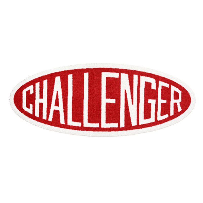 画像1: CHALLENGER/OVAL LOGO MAT（RED）［オーバルロゴマット-23秋冬］