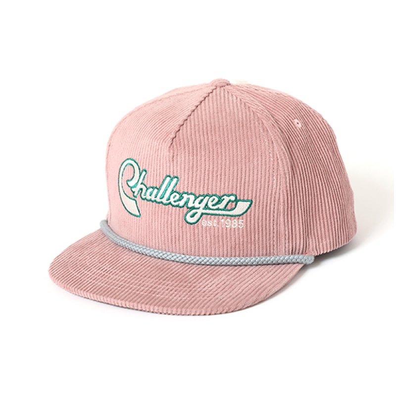 画像1: CHALLENGER/VERSITY CORDUROY CAP（LT PINK）［コーデュロイキャップ-23秋冬］