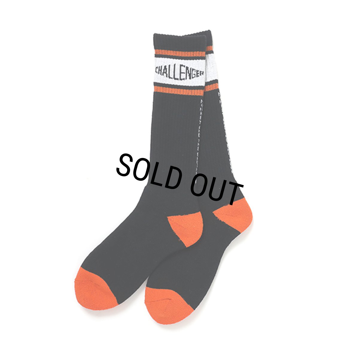 画像1: CHALLENGER/LOGO SOCKS（BLACK）［ロゴソックス-23秋冬］ (1)
