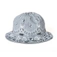 画像1: CHALLENGER/REVERSIBLE BANDANA HAT（GRAY）［リバーシブルバンダナハット-23秋冬］ (1)