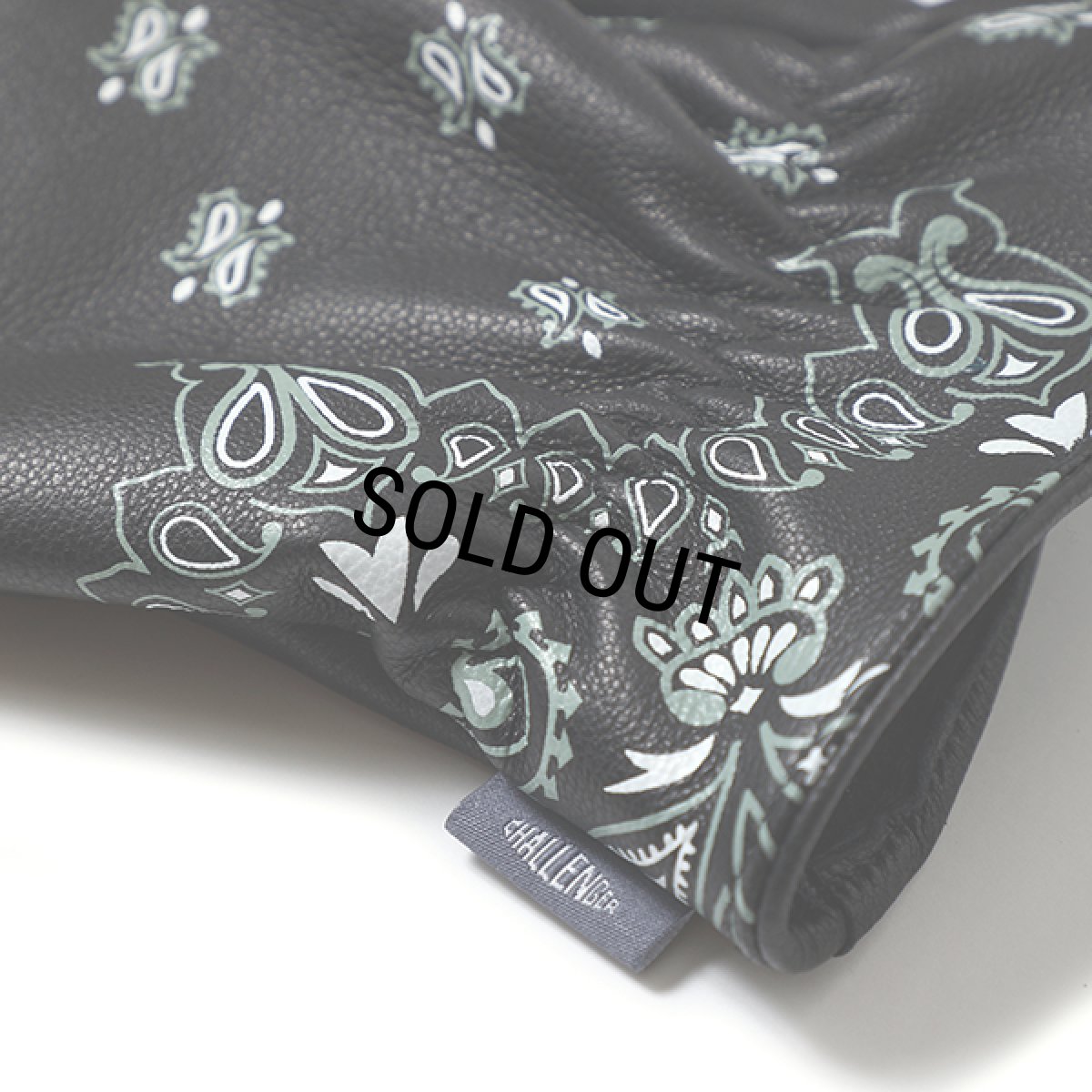 画像5: CHALLENGER/BANDANA LEATHER GLOVE（BLACK）［バンダナレザーグローブ-23秋冬］ (5)