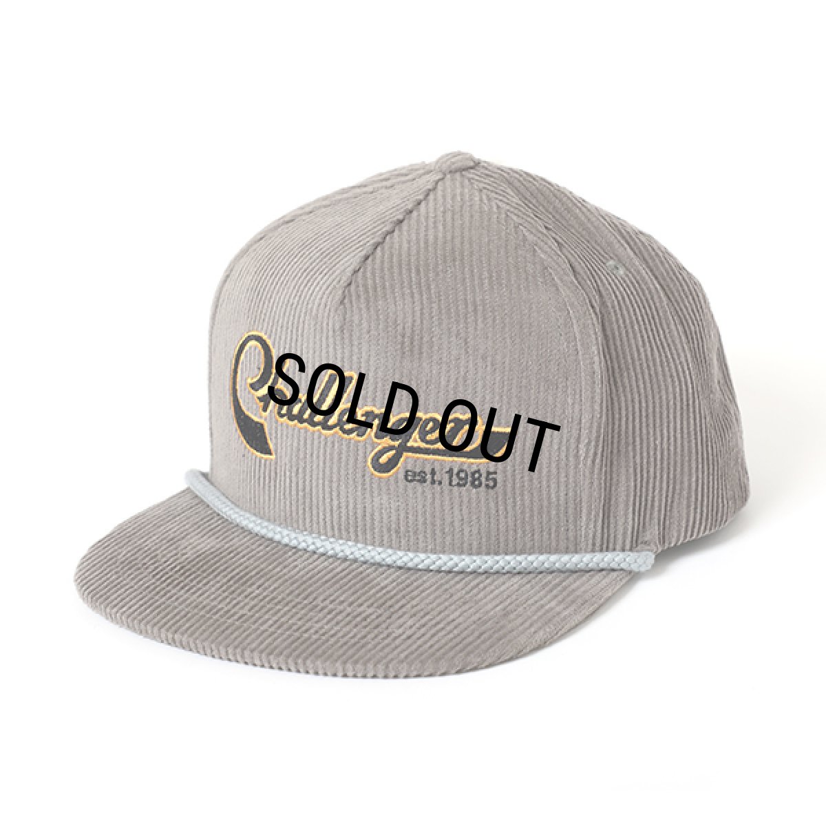 画像1: CHALLENGER/VERSITY CORDUROY CAP（GRAY）［コーデュロイキャップ-23秋冬］ (1)