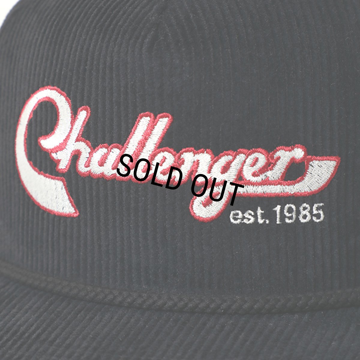 画像4: CHALLENGER/VERSITY CORDUROY CAP（BLACK）［コーデュロイキャップ-23秋冬］ (4)