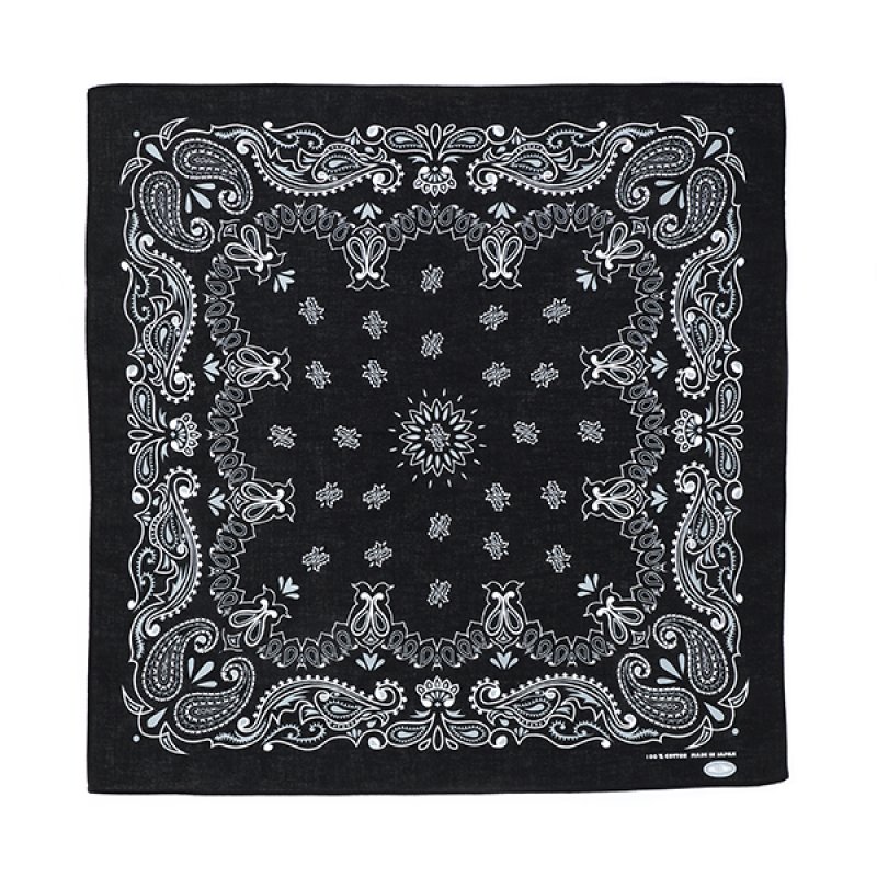 画像1: CHALLENGER/THE BANDANA（BLACK）［バンダナ-23秋冬］