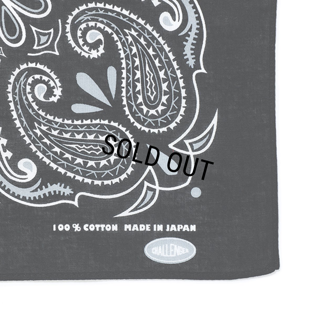 画像2: CHALLENGER/THE BANDANA（BLACK）［バンダナ-23秋冬］ (2)