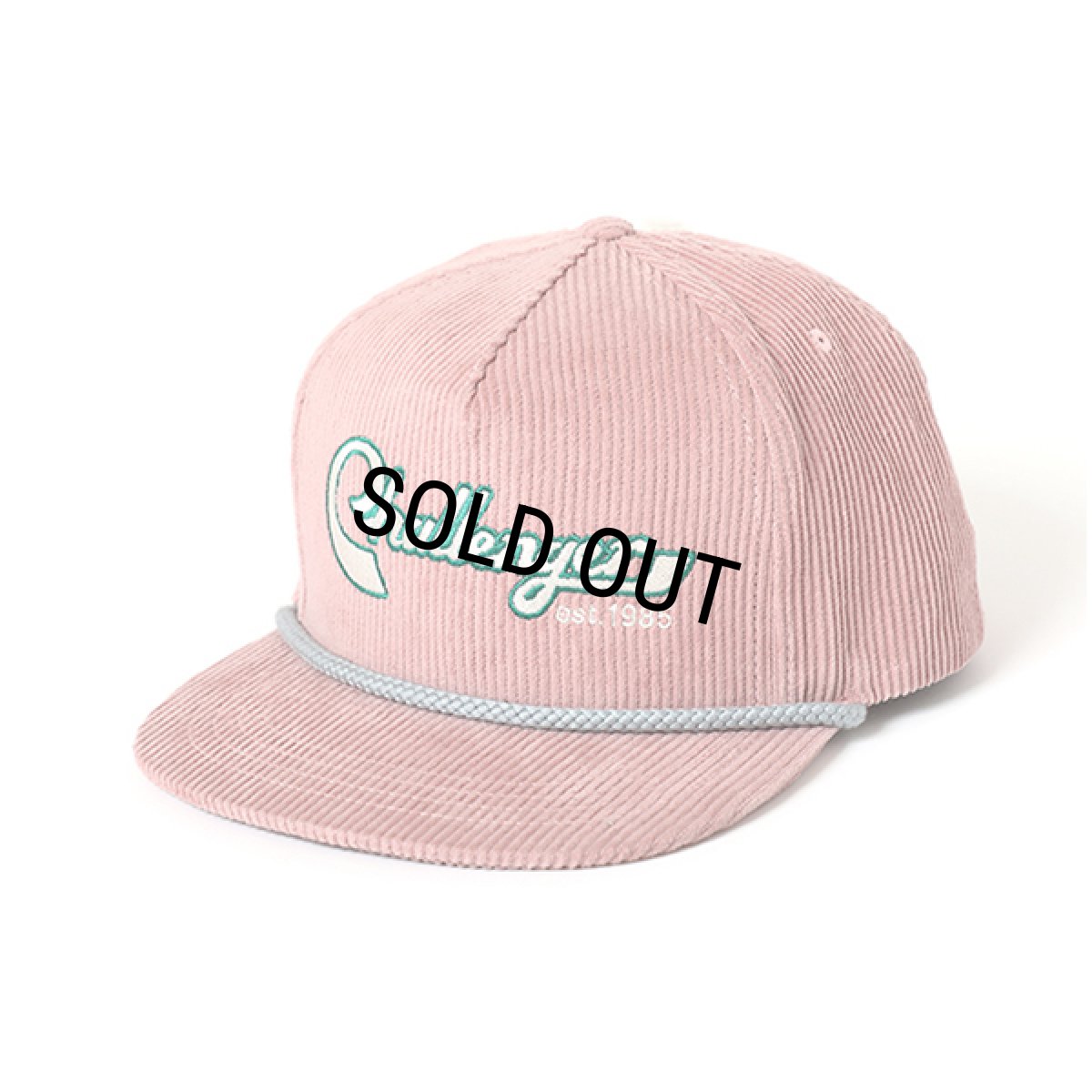 画像1: CHALLENGER/VERSITY CORDUROY CAP（LT PINK）［コーデュロイキャップ-23秋冬］ (1)