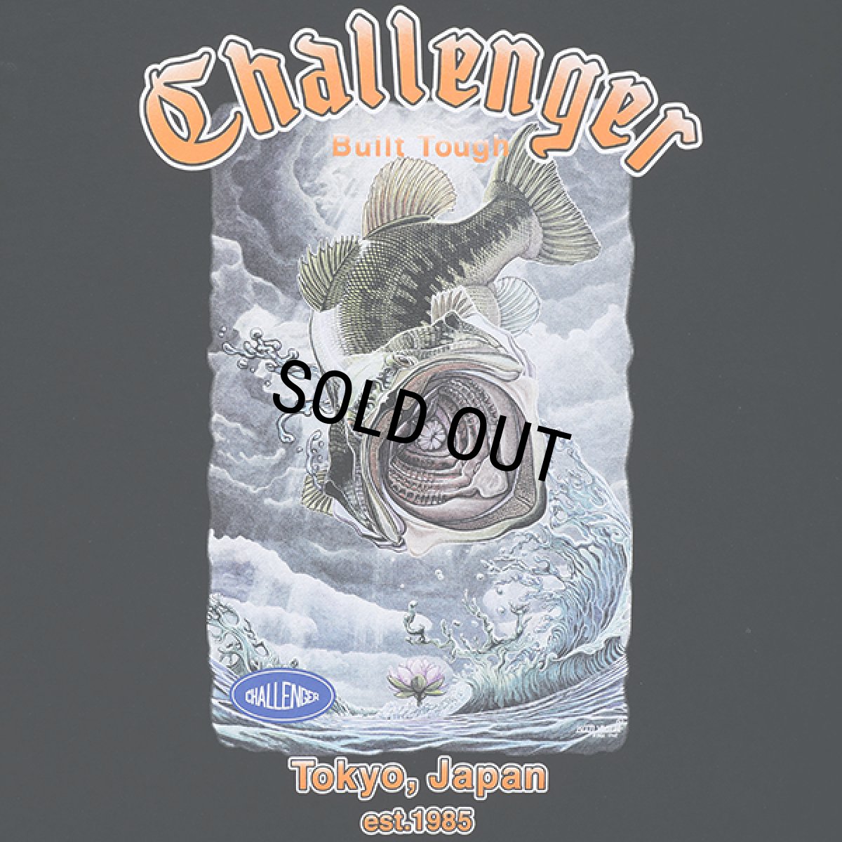 画像3: CHALLENGER/RISING BASS TEE（BLACK）［プリントT-23秋冬］ (3)