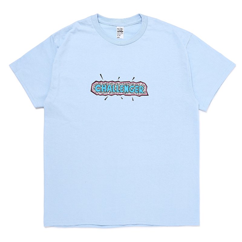 画像1: CHALLENGER/80'S LOGO TEE（LT BLUE）［プリントT-23秋冬］