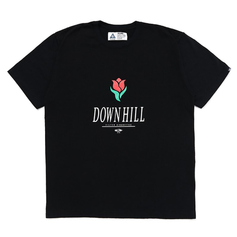 画像1: CHALLENGER/DOWNHILL TEE（BLACK）［プリントT-23秋冬］