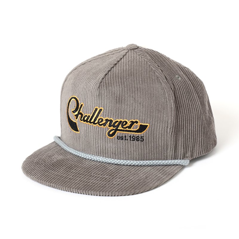 画像1: CHALLENGER/VERSITY CORDUROY CAP（GRAY）［コーデュロイキャップ-23秋冬］