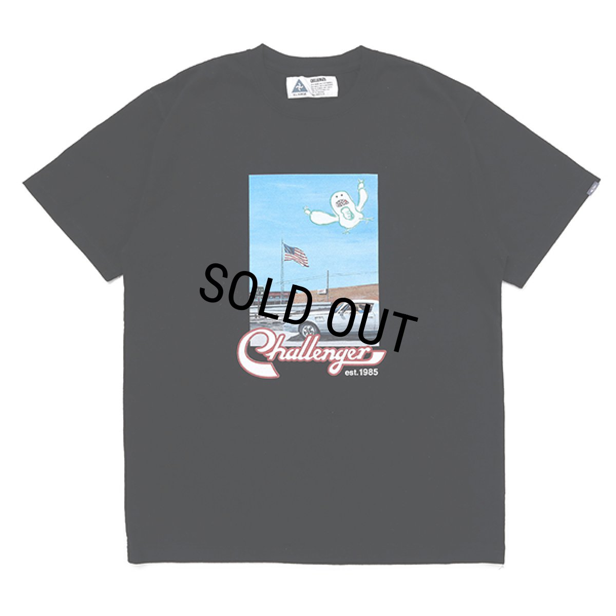 画像1: CHALLENGER/CLOUDS TEE（BLACK）［プリントT-23秋冬］ (1)
