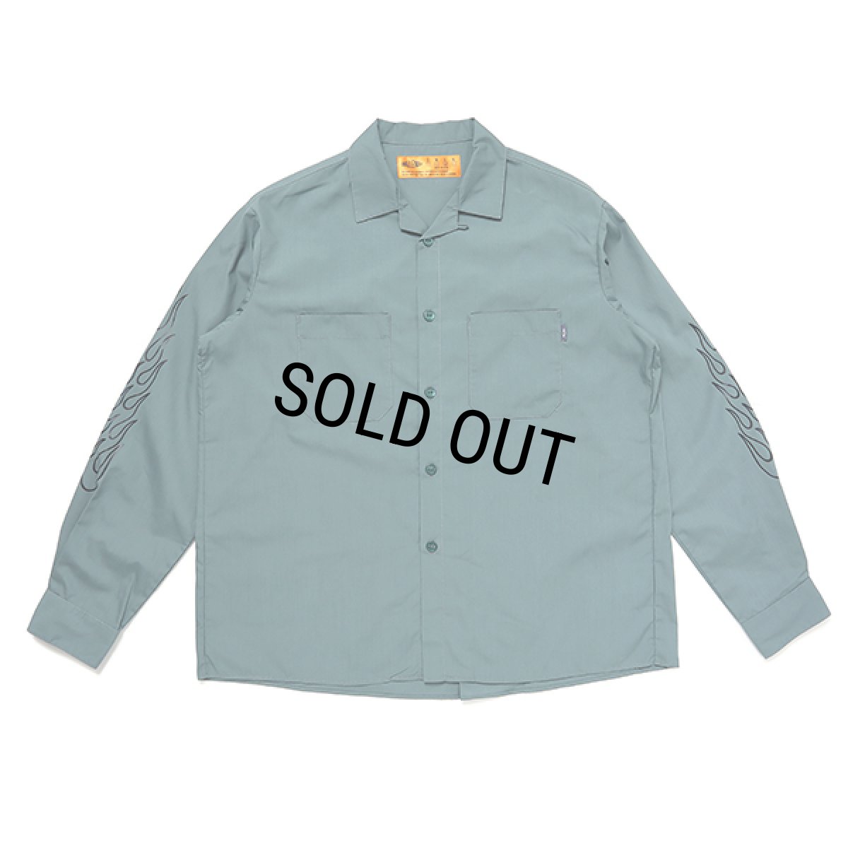 画像1: CHALLENGER/L/S FIRE WORK SHIRT（DARK GREEN）［ファイヤーワークシャツ-23秋冬］ (1)