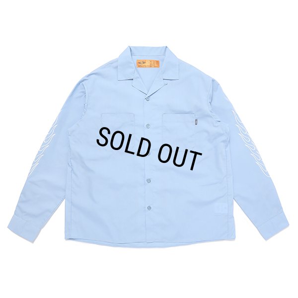 画像1: CHALLENGER/L/S FIRE WORK SHIRT（SAX BLUE）［ファイヤーワークシャツ-23秋冬］
