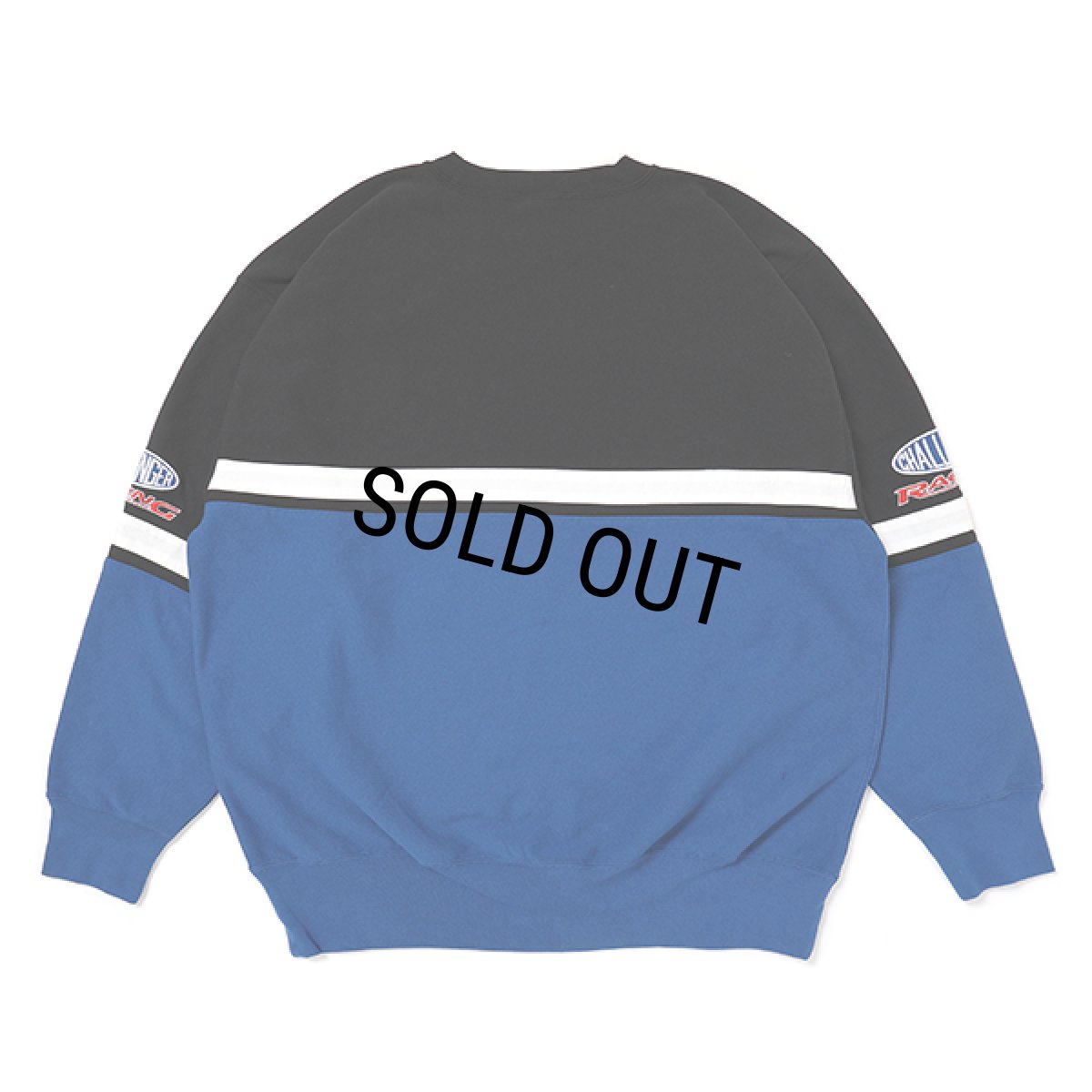 画像2: CHALLENGER/CMC RACING SWEAT（BLUE/BLACK）［クルーネックスウェット-23秋冬］ (2)