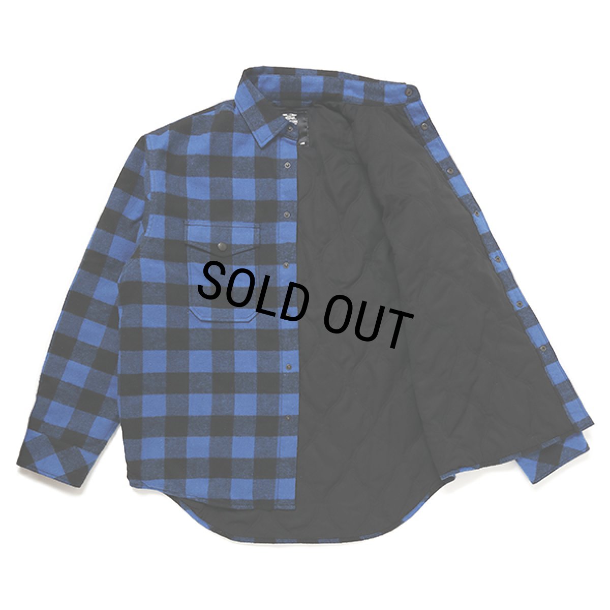 画像3: CHALLENGER/BUFFALO CHECK LINING SHIRT（NAVY/BLACK）［バッファローチェックライニングシャツ-23秋冬］ (3)