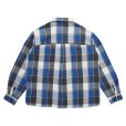 画像2: CHALLENGER/L/S BIG CHECK SHIRT（BLUE）［ビッグチェックシャツ-23秋冬］ (2)