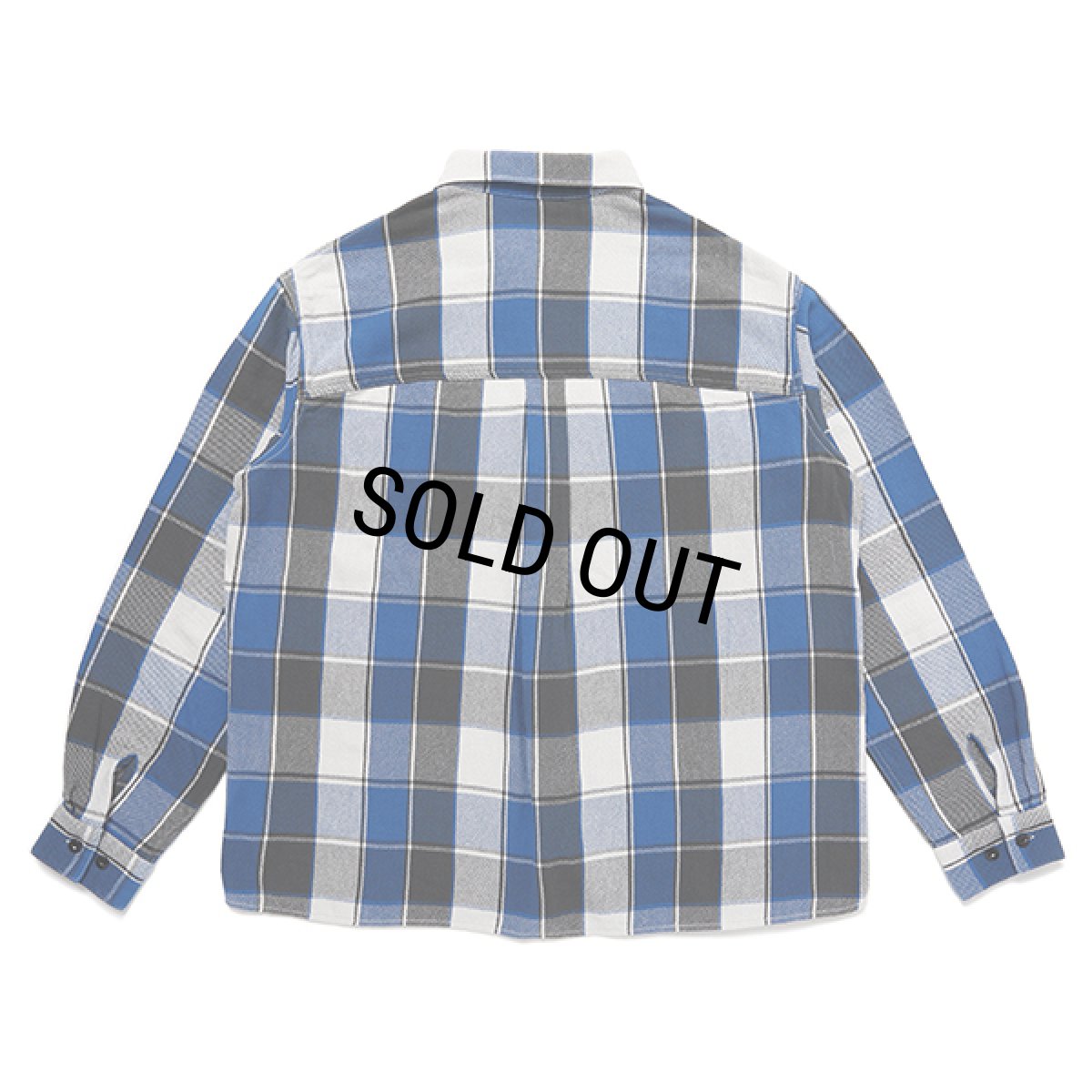 画像2: CHALLENGER/L/S BIG CHECK SHIRT（BLUE）［ビッグチェックシャツ-23秋冬］ (2)