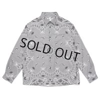 CHALLENGER/L/S BANDANA NEL SHIRT（GRAY）［バンダナネルシャツ-23秋冬］