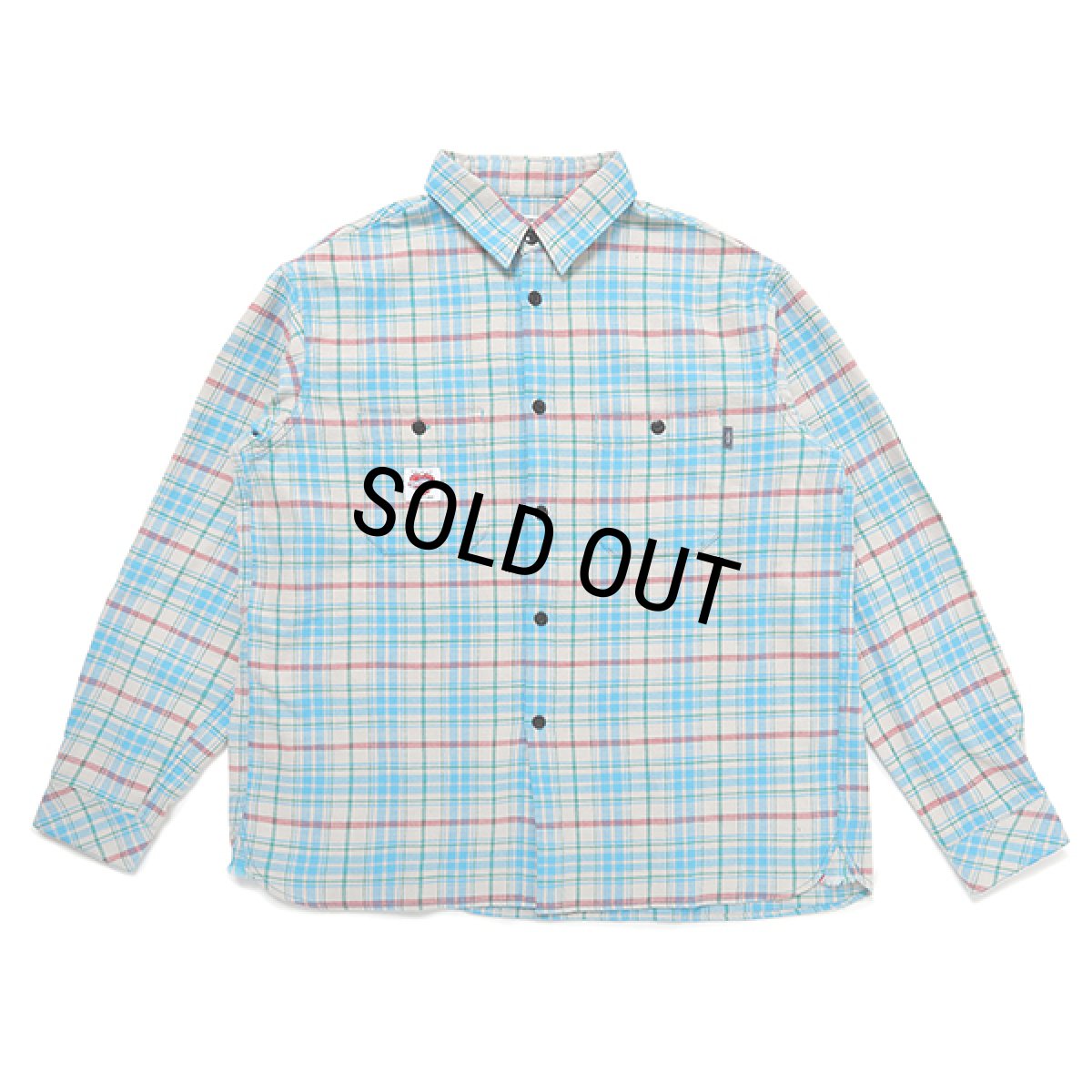 画像1: CHALLENGER/L/S CHECK SHRIT（BLUE）［チェックシャツ-23秋冬］ (1)
