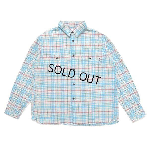 画像1: CHALLENGER/L/S CHECK SHRIT（BLUE）［チェックシャツ-23秋冬］