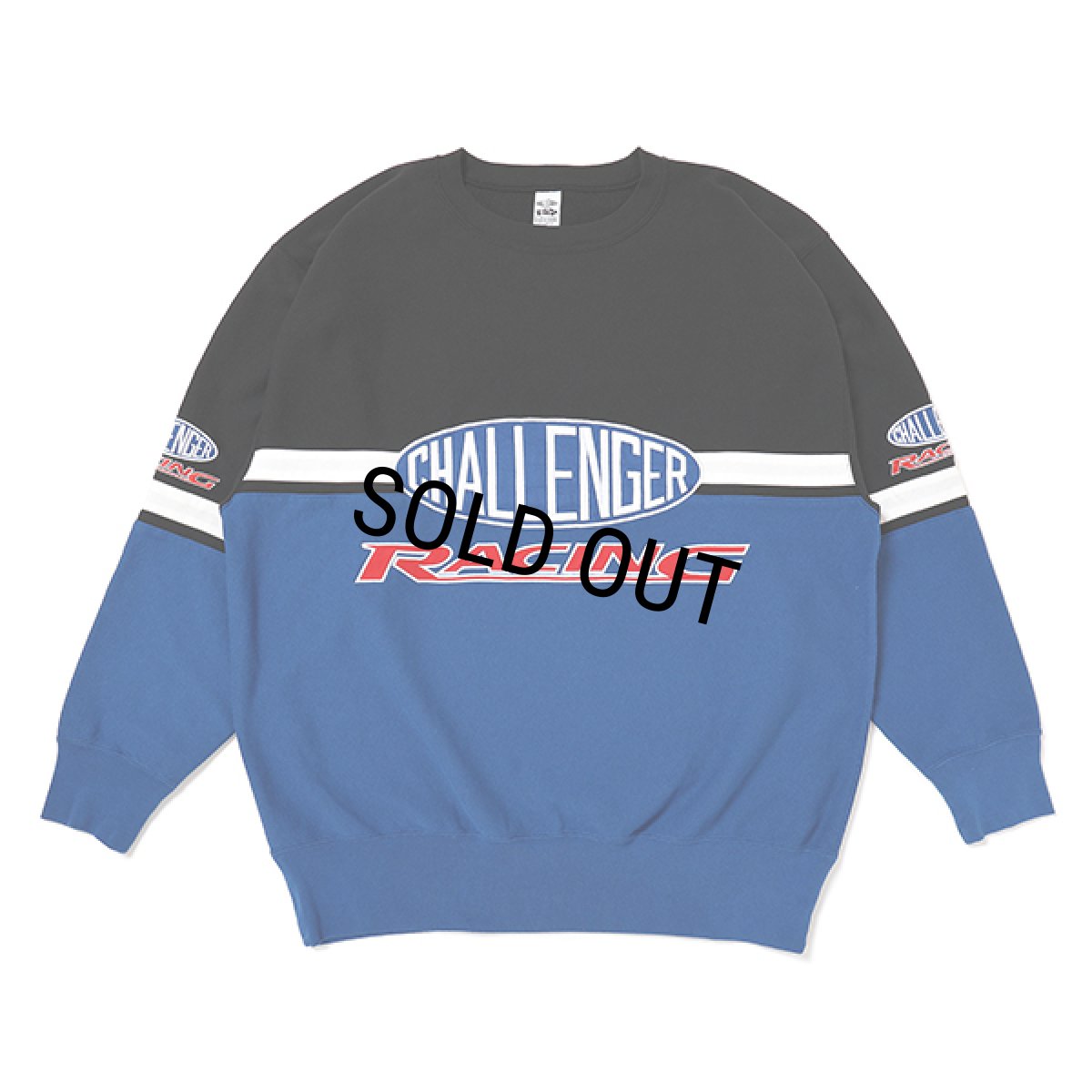 画像1: CHALLENGER/CMC RACING SWEAT（BLUE/BLACK）［クルーネックスウェット-23秋冬］ (1)