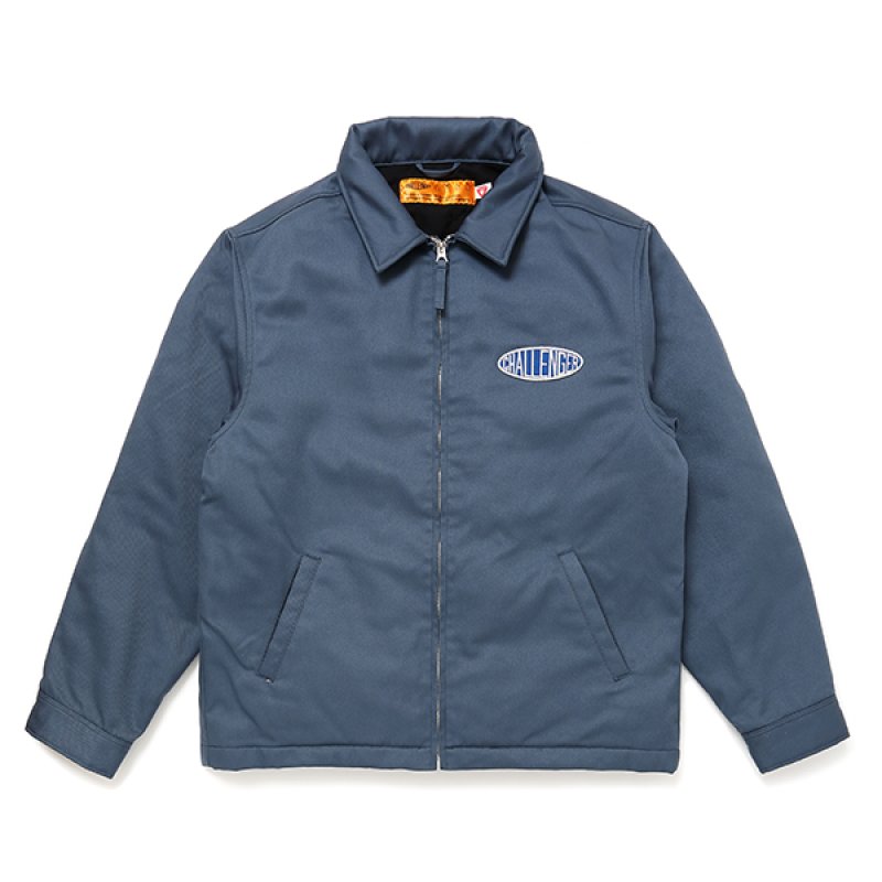 画像1: CHALLENGER/LOGO WORK JACKET（BLUE GRAY）［ロゴワークJKT-23秋冬］