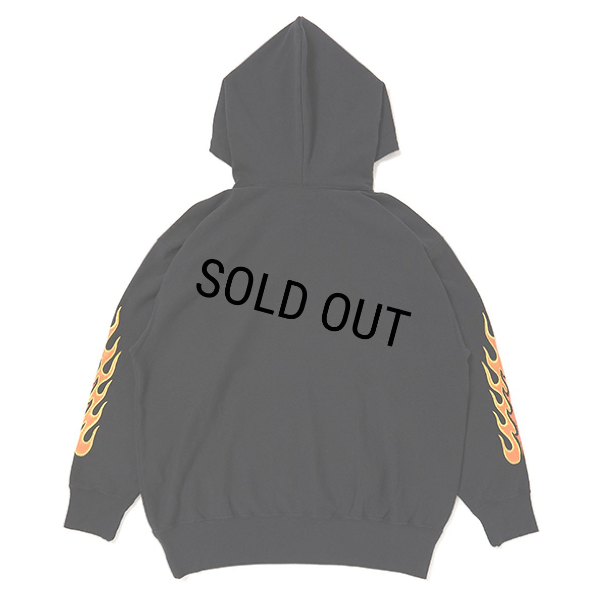 画像2: CHALLENGER/FLAMES HOODIE（BLACK）［プルオーバーパーカー-23秋冬］ (2)