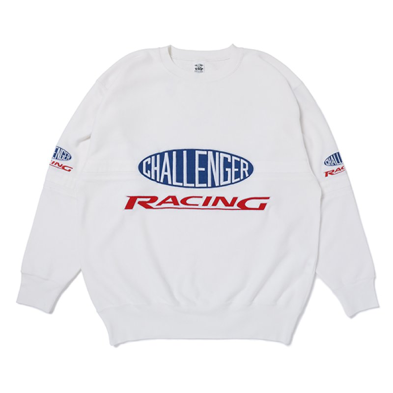 画像1: CHALLENGER/CMC RACING SWEAT（WHITE）［クルーネックスウェット-23秋冬］