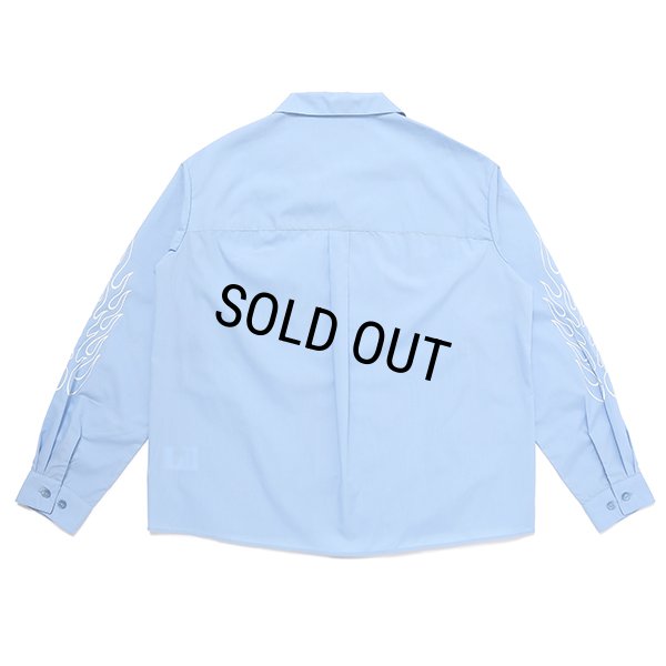 画像2: CHALLENGER/L/S FIRE WORK SHIRT（SAX BLUE）［ファイヤーワークシャツ-23秋冬］